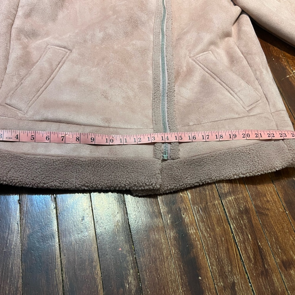 LOFT Faux Suede Sherpa Moto Jacket - Picture 15 of 16